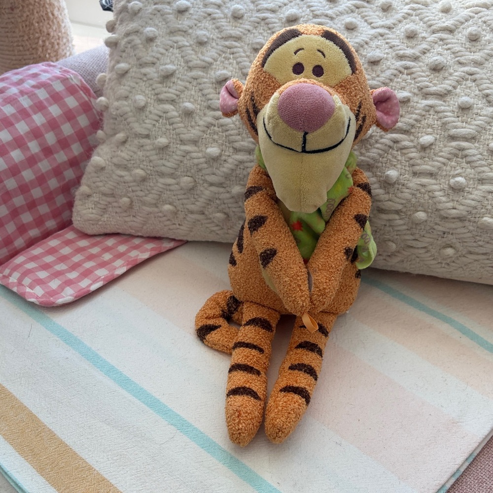 Scentsy Tigger Plush - Winnie the Pooh Orange with Pink Nose and Green Scarf